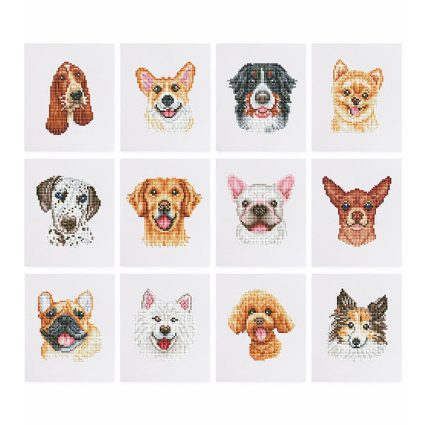 Dog collection 12 SET - Diamond Painting