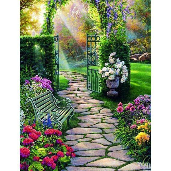 Handmade Diamond Painting Garden Needlework Mosaic Set - NEEDLEWORK KITS