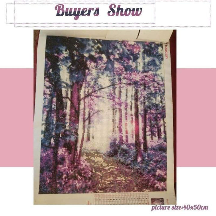 2019 Hot Sale Landscape Tree 5D Diy Diamond Cross Stitch Kits VM42016 - NEEDLEWORK KITS