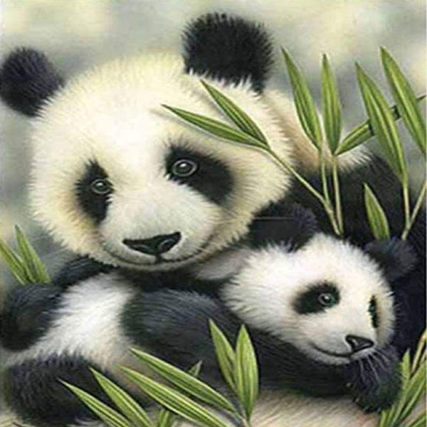 Hot Sale Pandas Pattern Full Drill - 5D Diy Crystal Painting Kits VM7319 - NEEDLEWORK KITS