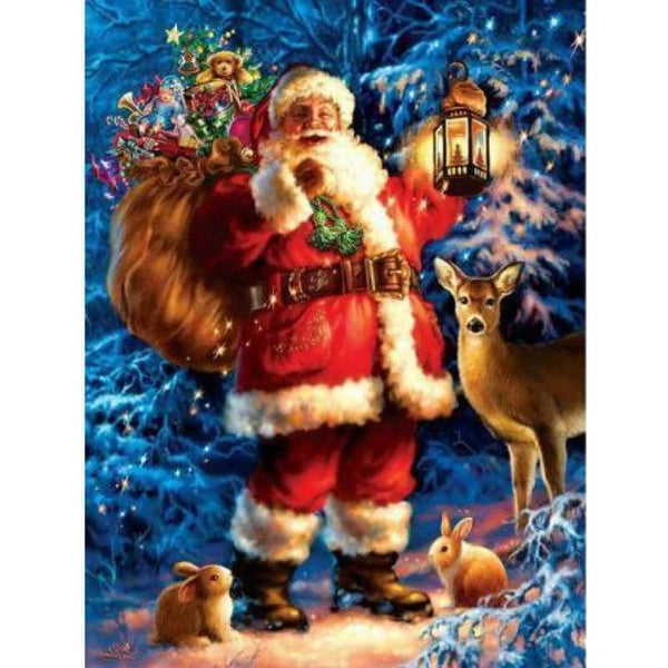 2019 Hot Sale Santa Christmas 5D Diy Diamond Mosaic Cross Stitch Kits VM7573 - NEEDLEWORK KITS