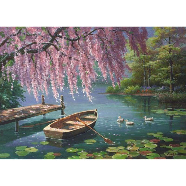 Landscape Boat Full Drill - 5D Diy Diamond Painting Kits - NEEDLEWORK KITS