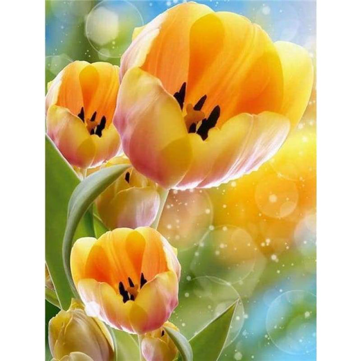 Modern Art Beautiful Yellow Flower Full Drill - 5D Embroidery Painting VM1977 - NEEDLEWORK KITS