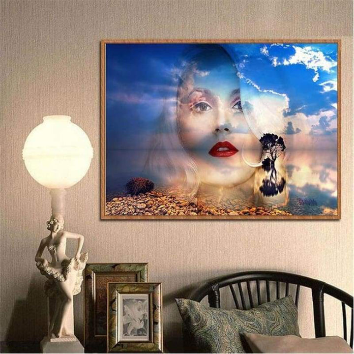 Modern Art Style Portrait Diy Full Drill - 5D Full Diamond Painting Kits QB5914 - NEEDLEWORK KITS