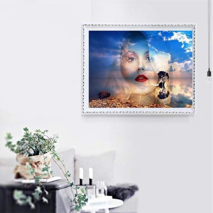 Modern Art Style Portrait Diy Full Drill - 5D Full Diamond Painting Kits QB5914 - NEEDLEWORK KITS