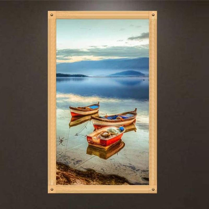 New Arrival Autumn Series  Full Drill - 5D Diy Boats Diamond Painting Kits AF9012 - NEEDLEWORK KITS