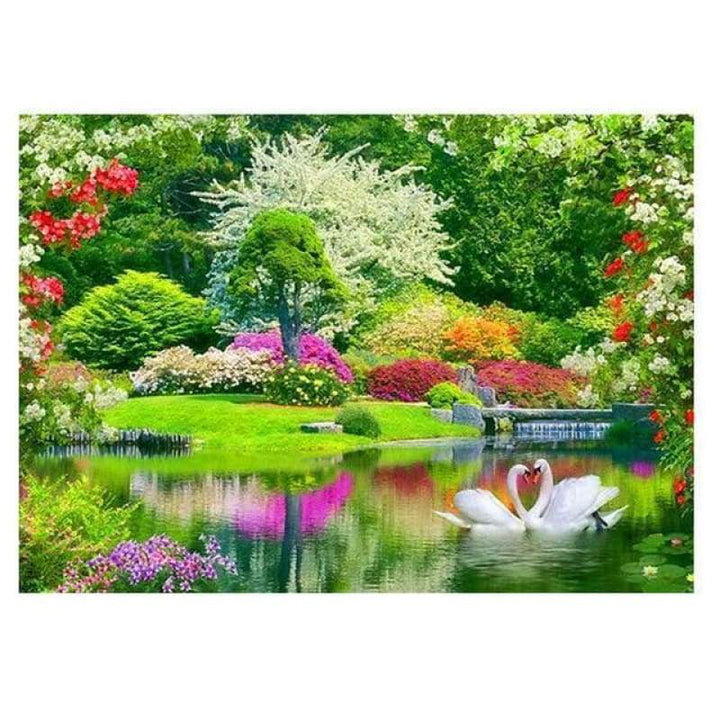 New Dream Lakeside Scenery Full Drill - 5D Diy Diamond Painting Landcape VM3306 - NEEDLEWORK KITS