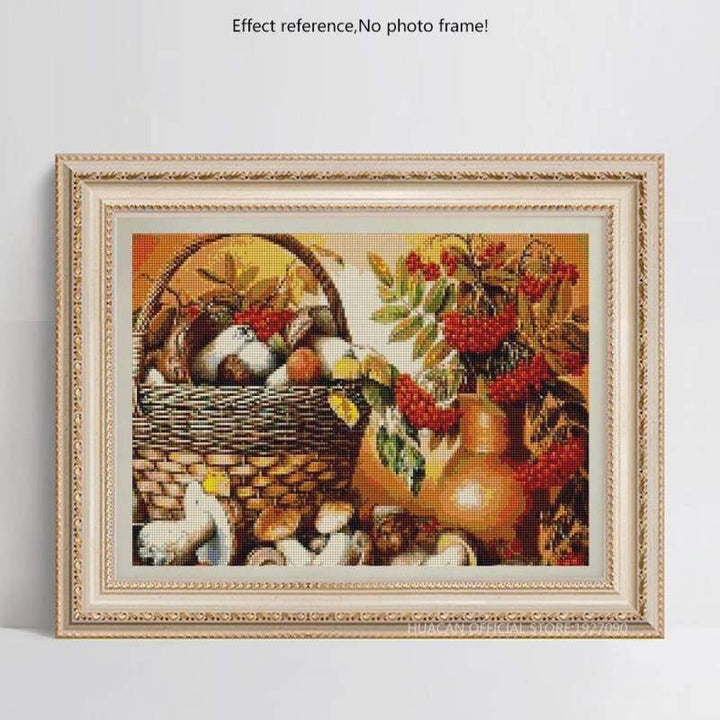 New Hot Sale Mushrooms And Baskets Full Drill - 5D Diy Diamond Painting Kits VM9054 - NEEDLEWORK KITS