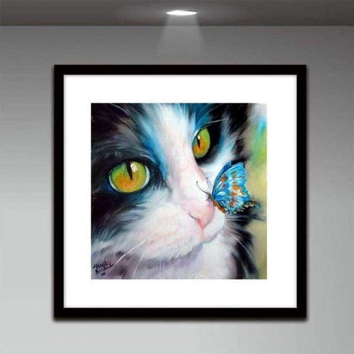 Oil Painting Style Cat Pattern Full Drill - 5D Diy Crystal Painting Kits VM7321 - NEEDLEWORK KITS