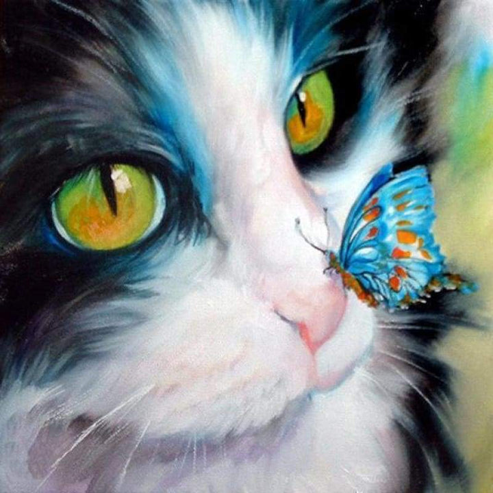 Oil Painting Style Cat Pattern Full Drill - 5D Diy Crystal Painting Kits VM7321 - NEEDLEWORK KITS