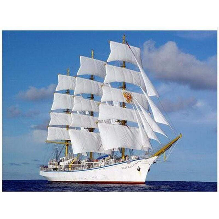 Sailboat Full Drill - 5D DIY Diamond Painting Kits  Arts - NEEDLEWORK KITS