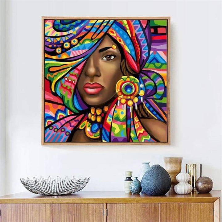 Special Colorful Woman Pattern Full Drill - 5D Diy Diamond Painting Kits VM8012 - NEEDLEWORK KITS