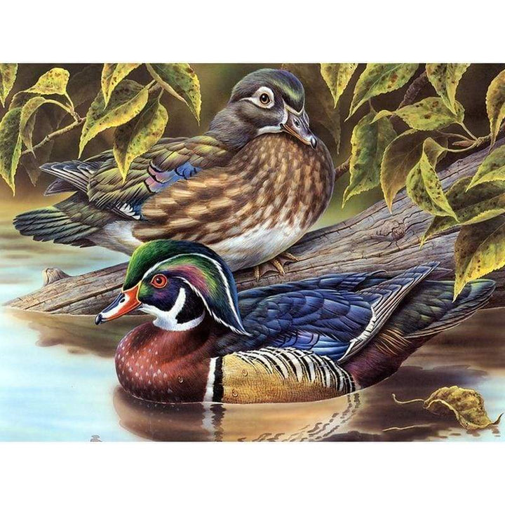 Full Drill - 5D Diy Diamond Painting Mandarin Duck Embroidery Art Needlework - NEEDLEWORK KITS