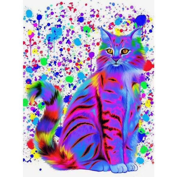 Colourful Cat- Full Drill Diamond Painting - Special Order -