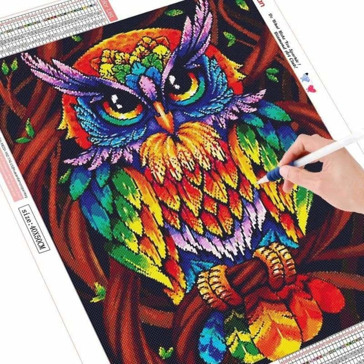 Colourful Owl - NEEDLEWORK KITS