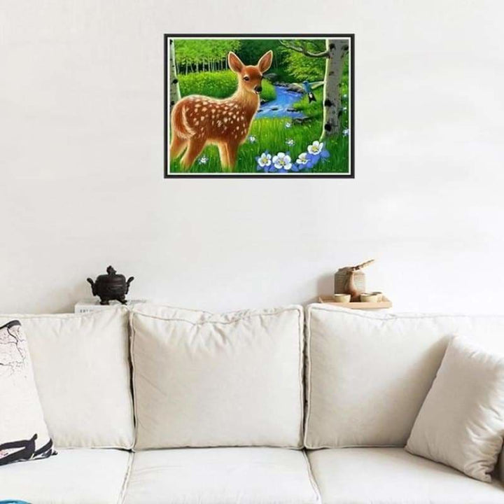 Full Drill - 5D Diamond Painting Kits Lovely Woods Deer 