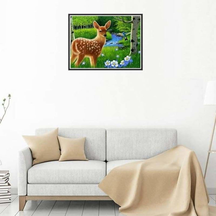 Full Drill - 5D Diamond Painting Kits Lovely Woods Deer 