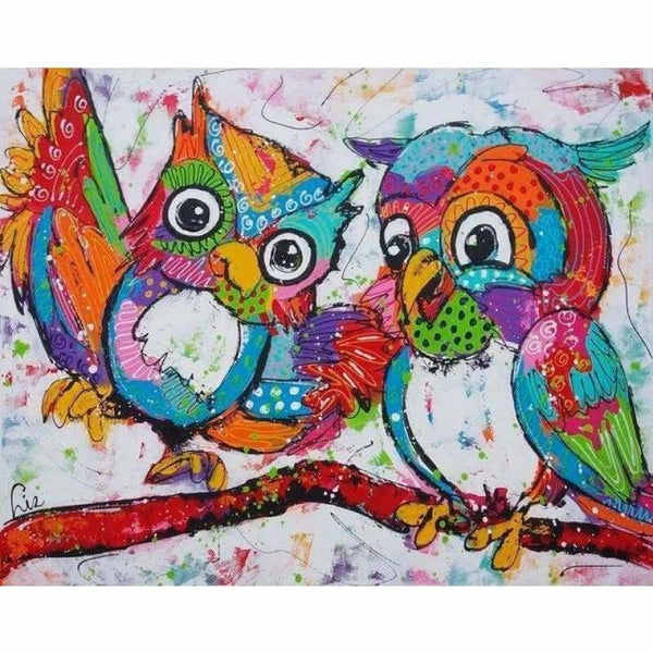 Full Drill - 5D DIY Diamond Painting Cartoon Animal Owl Kits