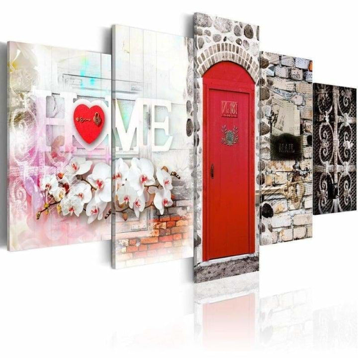 Full Drill - 5D DIY Diamond Painting Kits 5pcs Sweet Home 