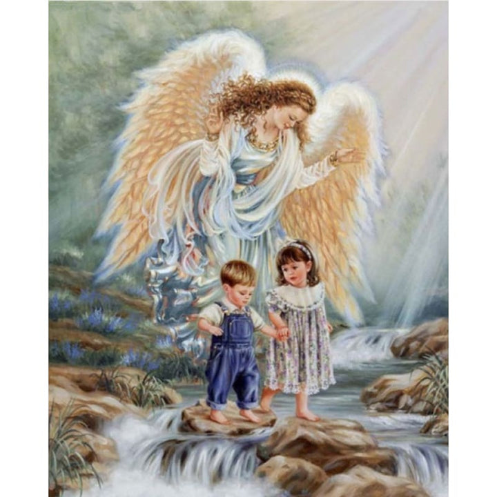 Full Drill - 5D DIY Diamond Painting Kits Angel Warm Family 