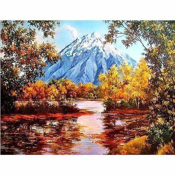 Full Drill - 5D DIY Diamond Painting Kits Autumn Mountain 