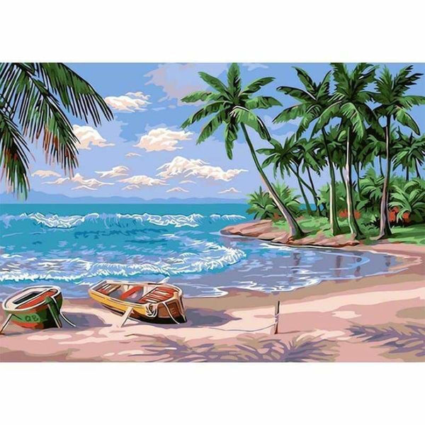 Full Drill - 5D DIY Diamond Painting Kits Beach Summer Scene