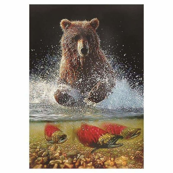 Full Drill - 5D DIY Diamond Painting Kits Bear Running In 