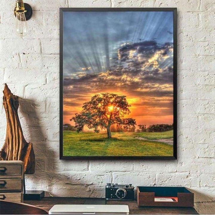 Full Drill - 5D Diy Diamond Painting Kits Beautiful Sun 