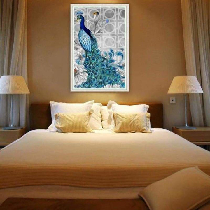 Full Drill - 5D DIY Diamond Painting Kits Blue Peacock - 5