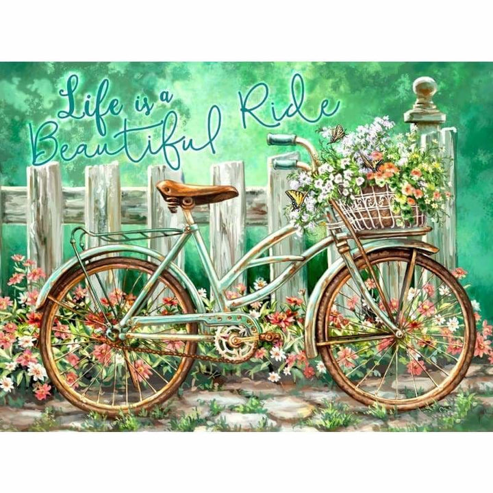 Full Drill - 5D DIY Diamond Painting Kits Cartoon Bicycle 