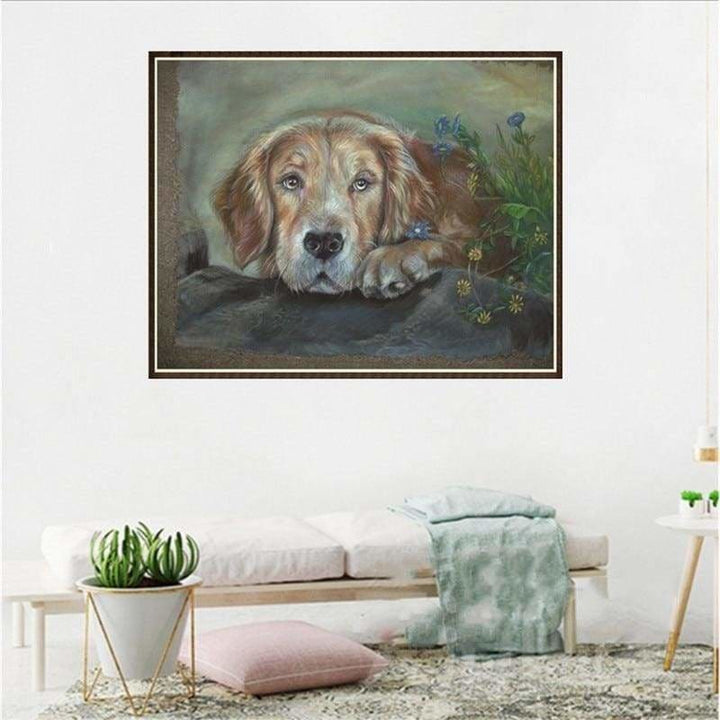 Full Drill - 5D DIY Diamond Painting Kits Cartoon Boring Dog