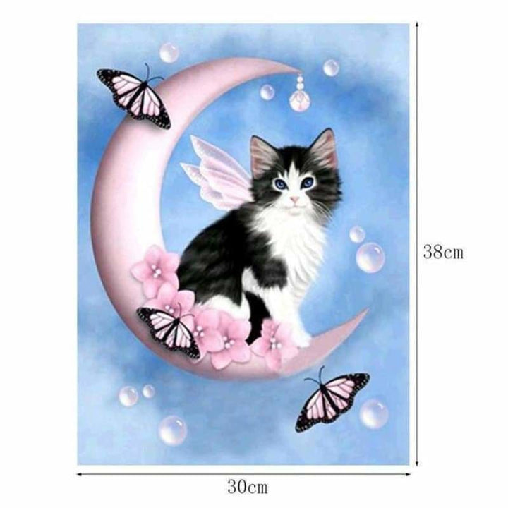 Full Drill - 5D DIY Diamond Painting Kits Cartoon Cat Elf on