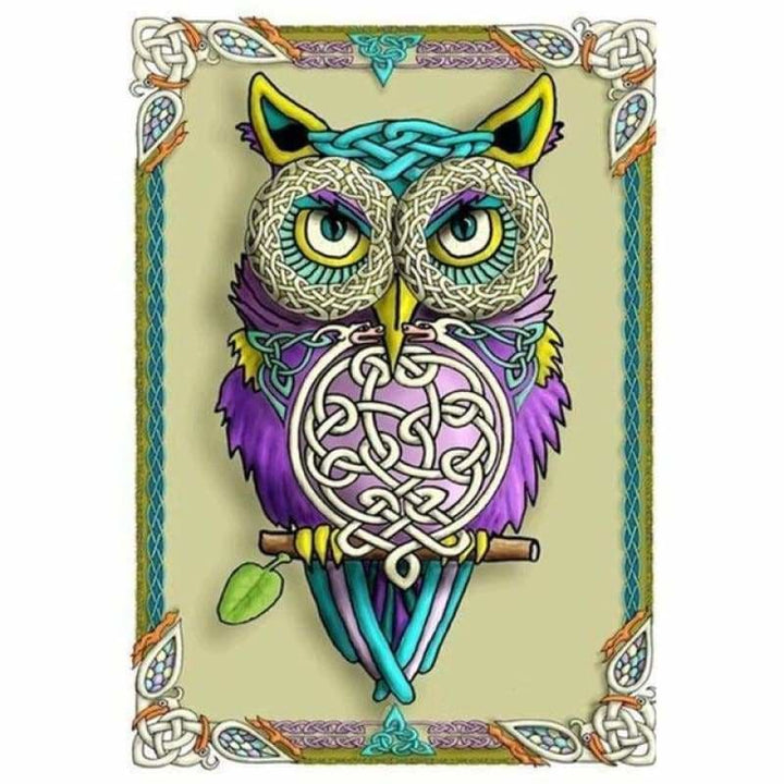 Full Drill - 5D DIY Diamond Painting Kits Cartoon Cool Owl -