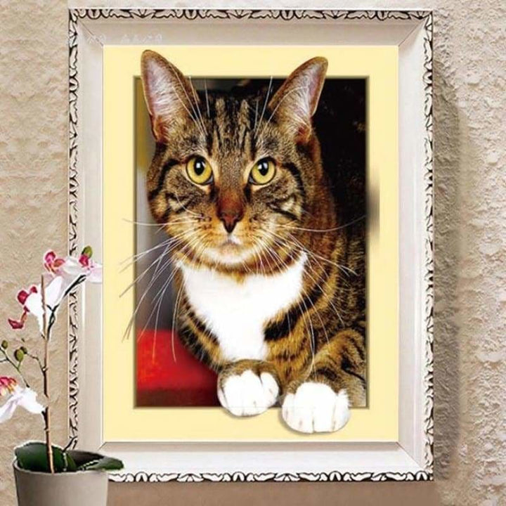 Full Drill - 5D DIY Diamond Painting Kits Cartoon Cute Cat -