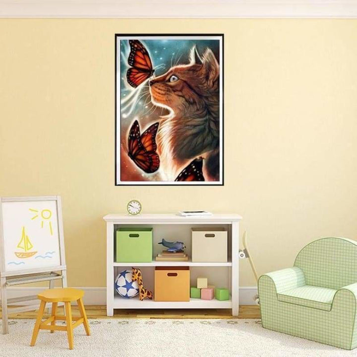 Full Drill - 5D DIY Diamond Painting Kits Cartoon Dream Cat 