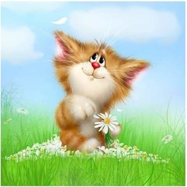 Full Drill - 5D DIY Diamond Painting Kits Cartoon Funny Cat