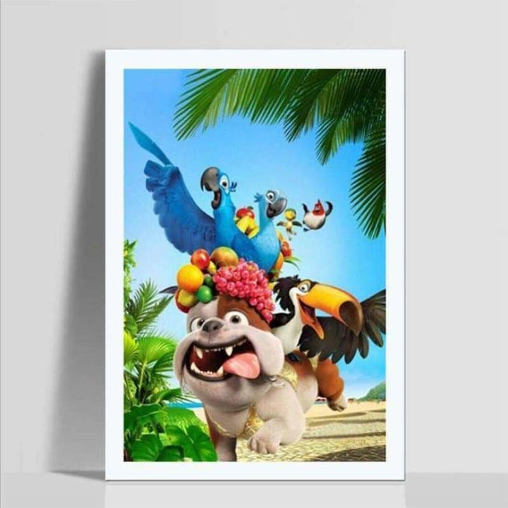 Full Drill - 5D DIY Diamond Painting Kits Cartoon Funny Dog 