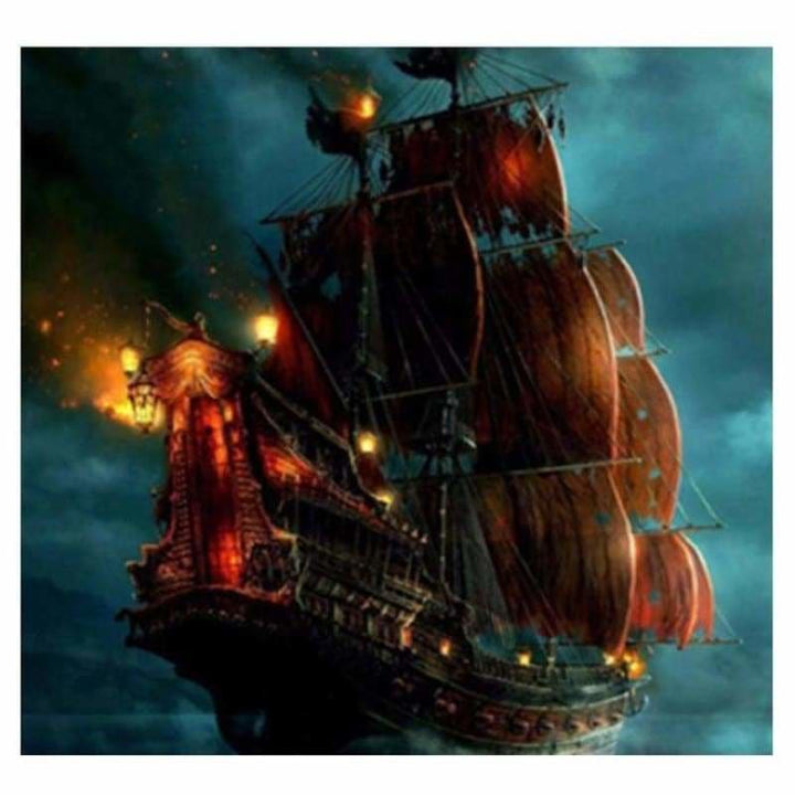 Full Drill - 5D DIY Diamond Painting Kits Cartoon Ghost Ship - NEEDLEWORK KITS