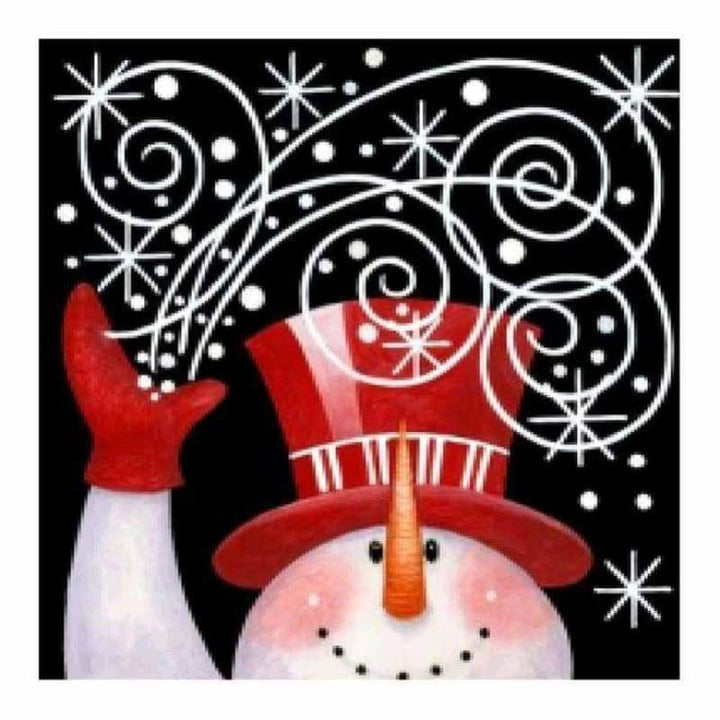 Full Drill - 5D DIY Diamond Painting Kits Cartoon Happy Snowman - NEEDLEWORK KITS