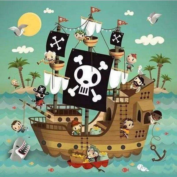 Full Drill - 5D DIY Diamond Painting Kits Cartoon Pirate 