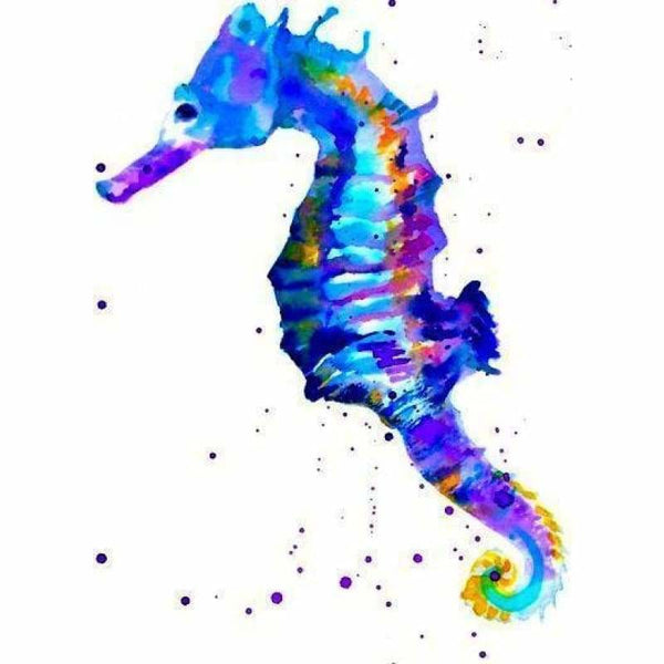 Full Drill - 5D DIY Diamond Painting Kits Cartoon Seahorse -