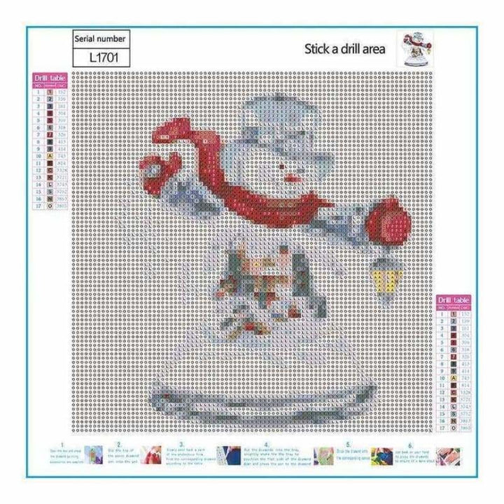 Full Drill - 5D DIY Diamond Painting Kits Cartoon Winter Happy Snowman - NEEDLEWORK KITS