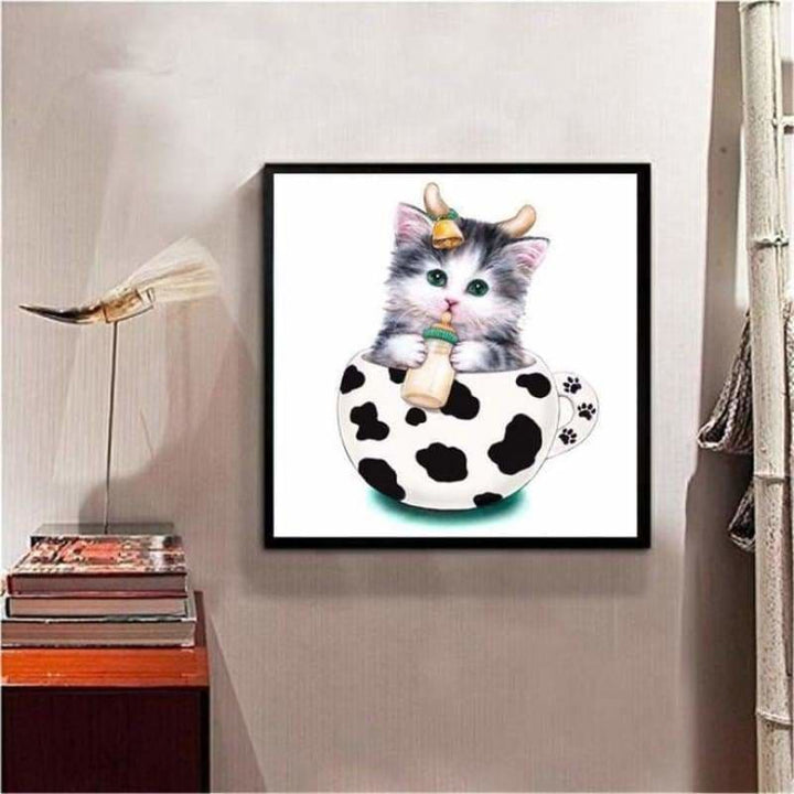 Full Drill - 5D DIY Diamond Painting Kits Cute Cartoon Cat 