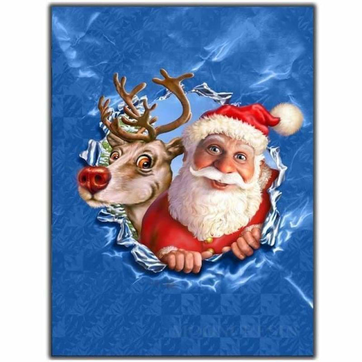 Full Drill - 5D DIY Diamond Painting Kits Cute Santa Claus 