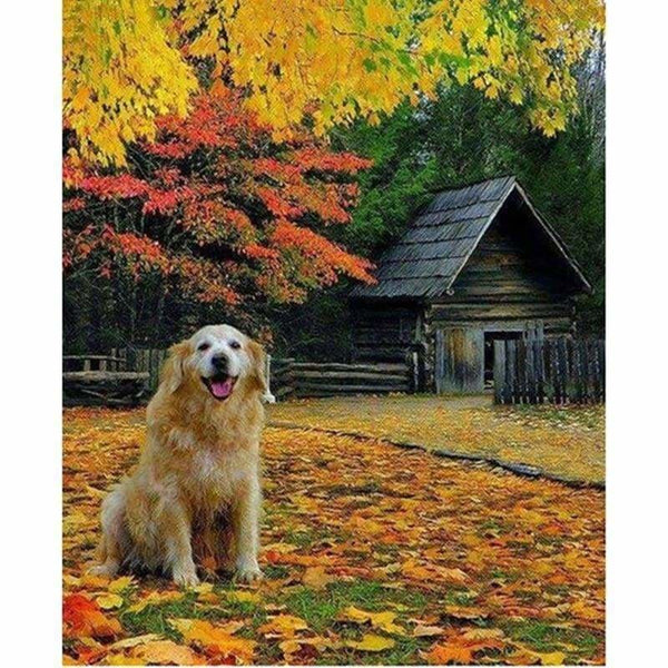 Full Drill - 5D DIY Diamond Painting Kits Cute Warm Dog 