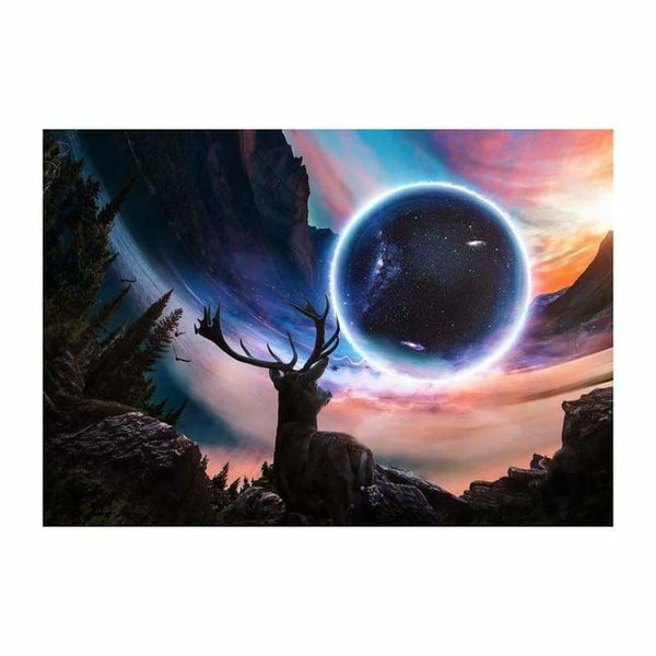 Full Drill - 5D DIY Diamond Painting Kits Dream Moon Deer - 