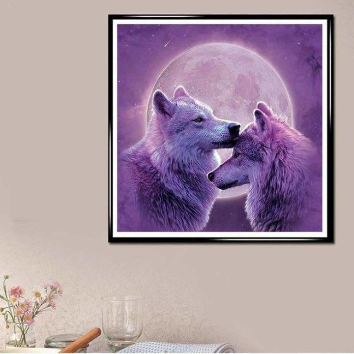 Full Drill - 5D DIY Diamond Painting Kits Dream Moon Wolf 