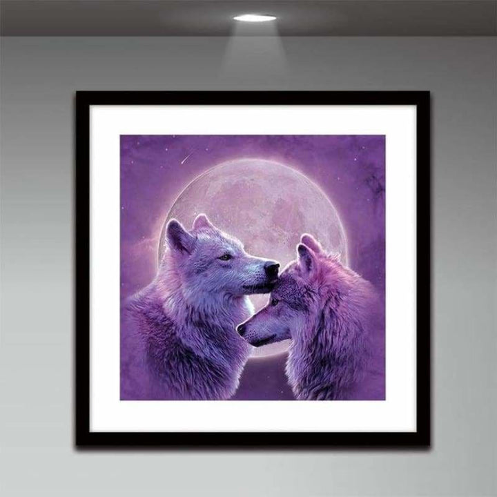 Full Drill - 5D DIY Diamond Painting Kits Dream Moon Wolf 