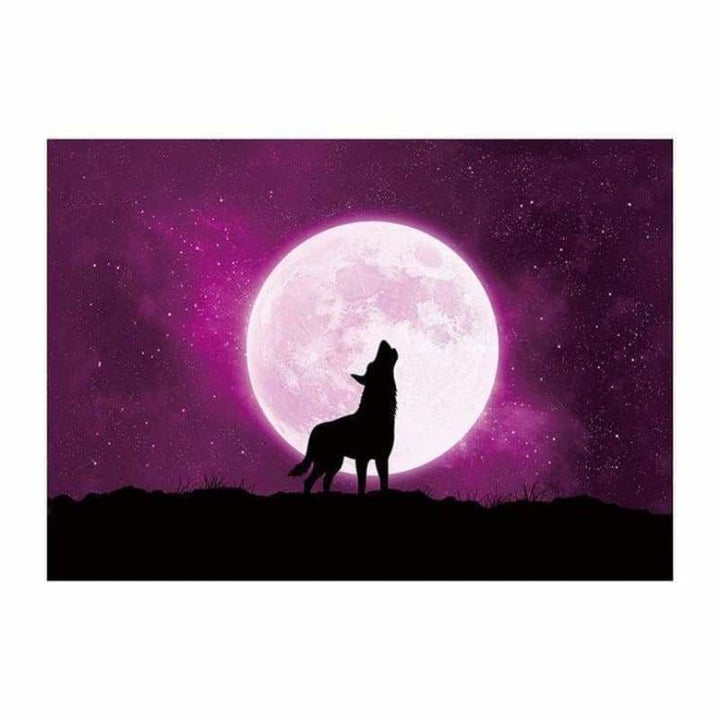 Full Drill - 5D DIY Diamond Painting Kits Dream Moon Wolf 