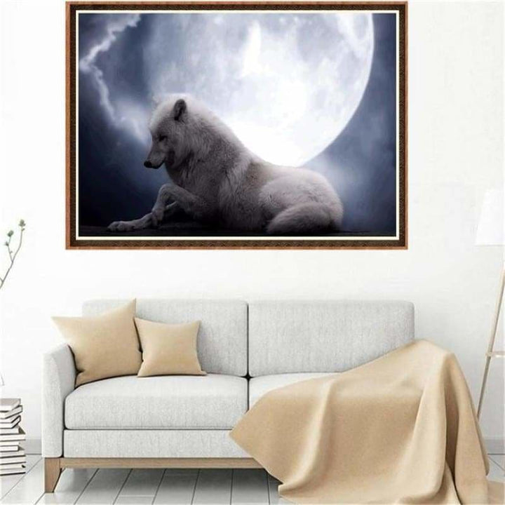 Full Drill - 5D DIY Diamond Painting Kits Dream White Wolf 